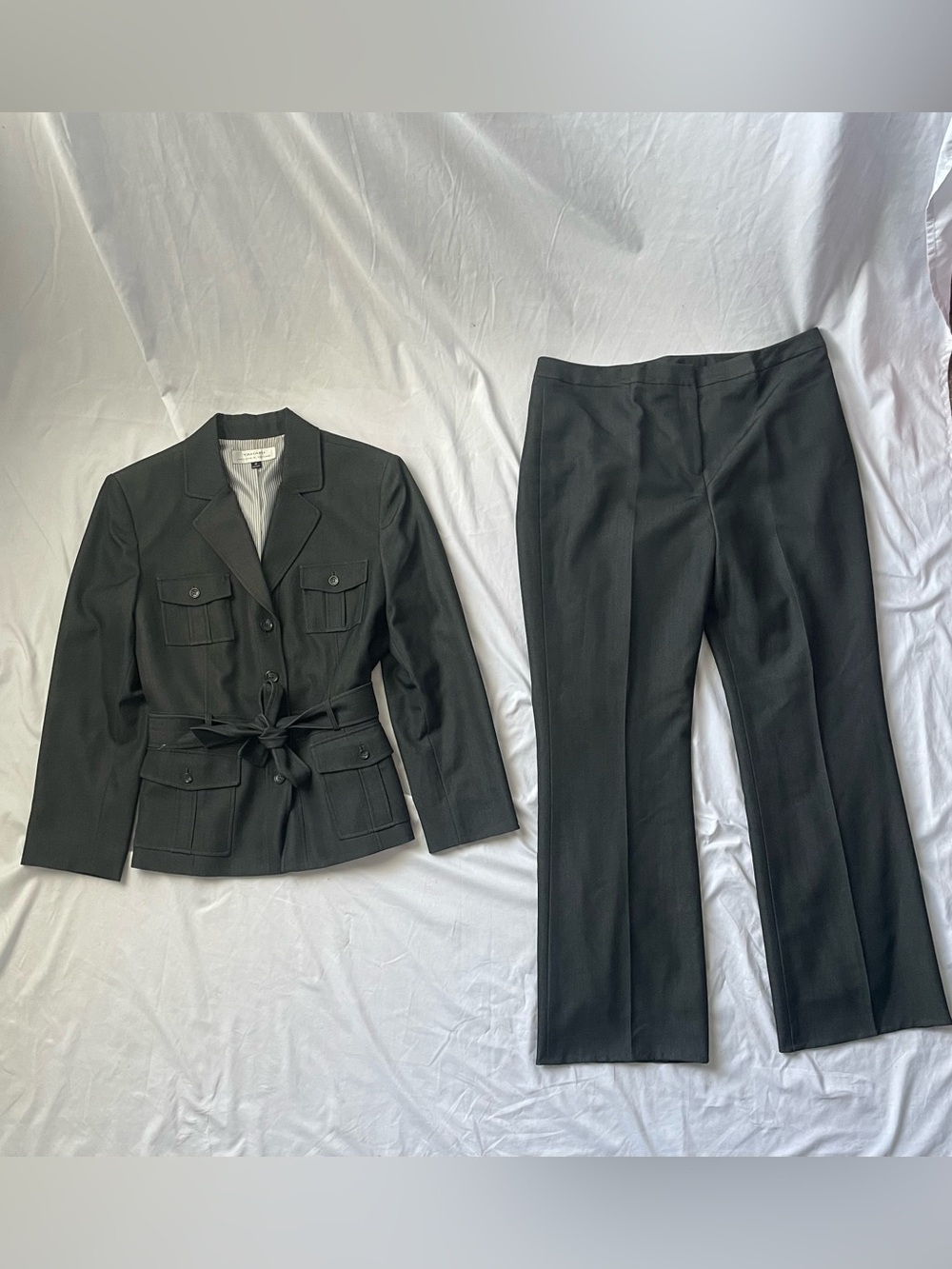 Tahari Arthur S. Levine Black Women's Business Pantsuit 2pc Set 16 Lined